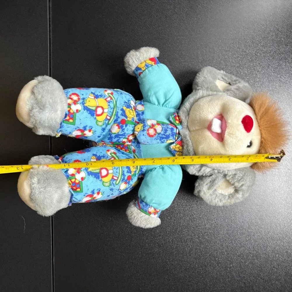 Vintage retro stuffed animal‎ tie kuddle me toys made in USA med size